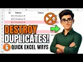 6 Ways to HANDLE Duplicates in Excel Fast