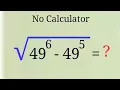 Square Root Exponents Problem Math Olympiad Tricks No Calculator Simplification