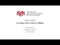 Creating a New Project using IRBNET