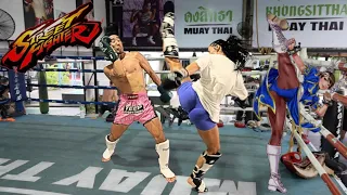 sparring the real life chun li street fighter