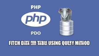 PHP Data Object PDO Fetch Data using Query Method
