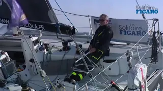 Sailing WoW: ENGLISH SUBTITLES: Finish Leg One La Solitaire du Figaro Lorient France. Base opening