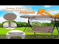 Patio Swing Canopy with Seat Cushion Cover 2 or 3 Seats Replacement Swing Top Covers Garden Swing