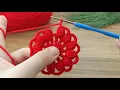 Download Lagu Woww!!!! red color❤️ Very easy, very sweet crochet motif flower motif making #crochet #knitting