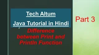 Java Tutorial in Hindi - Part 3