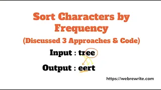 Sort Characters By Frequency LeetCode Sort Characters by Frequency Java LeetCode 451