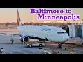 Full Flight Delta Air Lines B737-900ER Baltimore to Minneapolis BWI-MSP