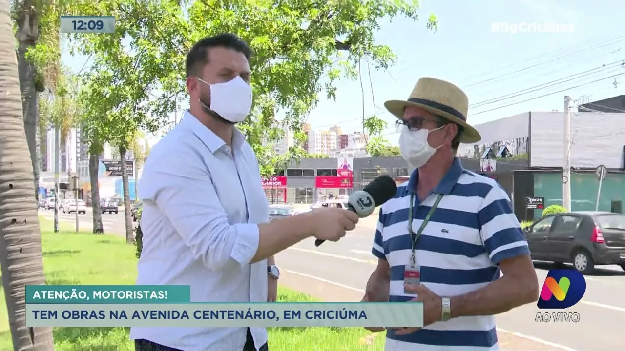Obras na Avenida Centenário demandam atenção dos motoristas em Criciúma
