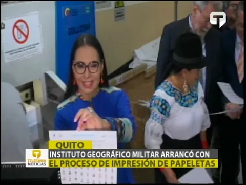 Instituto geográfico militar arrancó con el proceso del impresión de papeletas