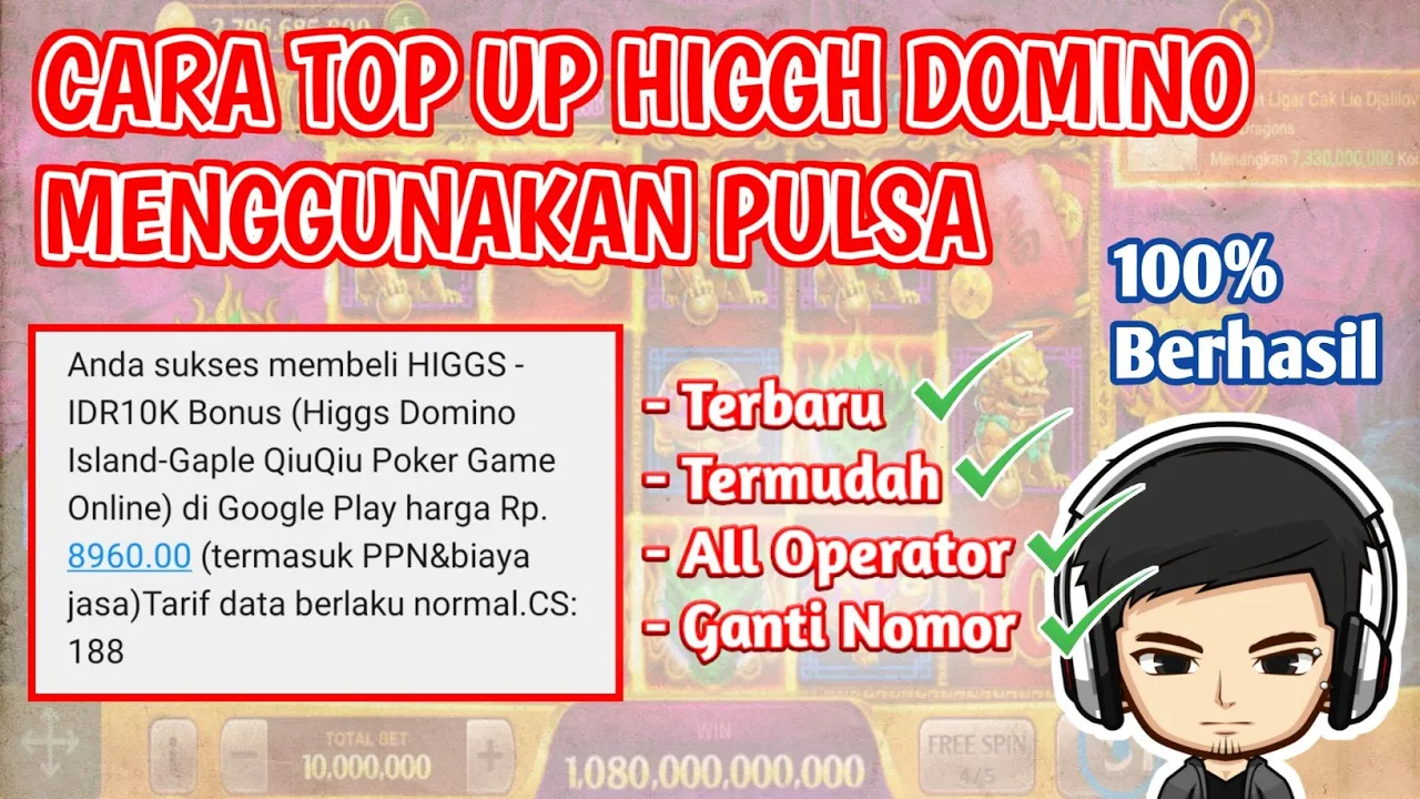 CARA TOP UP & BELI CHIP HIGGS DOMINO MURAH 2021