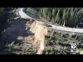 Aerial shows the Teton Pass collapse in Wyoming