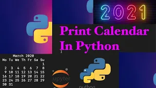 How to print calendar using python-Python tutorial for beginners-Display Calendar of Any Month