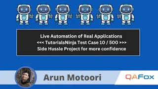Live Automation of Real Projects using Selenium Java - Part 10 TC