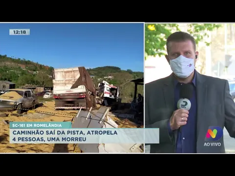 Romelândia: caminhão sai da pista e atropela 4 pessoas, uma morreu