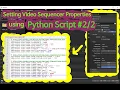 How to build the python script that sets the rendering parameters