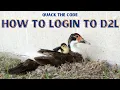 How to login to D2L