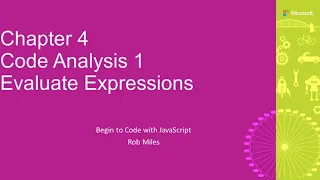 Chapter 4 Code Analysis 1 Evaluate Expressions with JavaScript