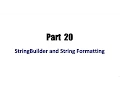 Java Programming Beginner Tutorials Part 20 StringBuilder and String Formatting