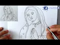 HOW TO DRAW THE VIRGIN OF GUADALUPE