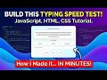 How to Make a Typing Speed Test Website HTML CSS JS Tutorial