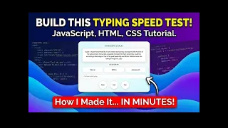 How to Make a Typing Speed Test Website HTML CSS JS Tutorial