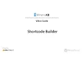 Shortcode Builder - MinervaKB knowledge base for WordPress