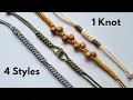 1 Knot Endless Possibilities 4 Easy DIY Bracelets for Men Women Easy training