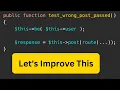 Laravel Code Review Improve PHPUnit Tests