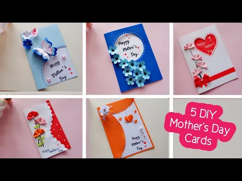 Download MP3 5 DIY Mother's Day greeting cards/Easy and Beautiful card | ทำการ์ดวันแม่ 5 แบบน่ารักๆ