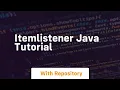 Itemlistener java tutorial