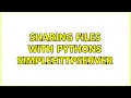 Ubuntu Sharing files with Pythons SimpleHTTPServer