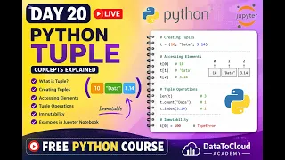 DAY 20 LIVE Python Tuples Complete Guide Packing Unpacking Methods Interview Questions