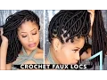 How To CROCHET FAUX LOCS NO cornrows NO wrapping free-parting