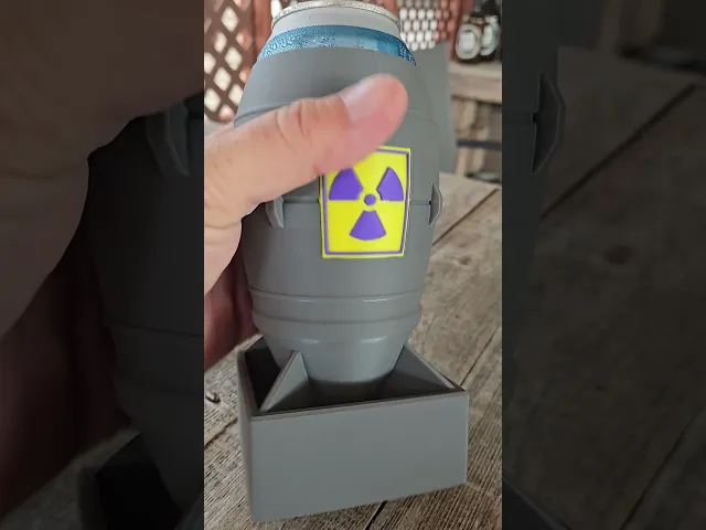 Nuke Bomb Can Koozie - Multicolor video thumbnail