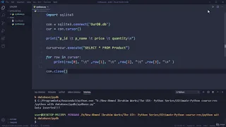Display data from DB Table in Python programming 91