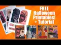 Free Halloween Printables With Commercial License Halloween Art Journal Pages Tutorial