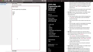 CS50 Project 1 A Wiki Page Server using Django