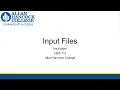 CBIS 112 Input Files