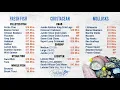 Seafood Gourmet - Fish Crustaceans Mollusks Menu
