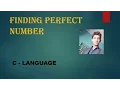 How to find out Perfect number in C programing