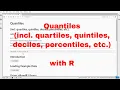 R - Quantiles and Quartiles