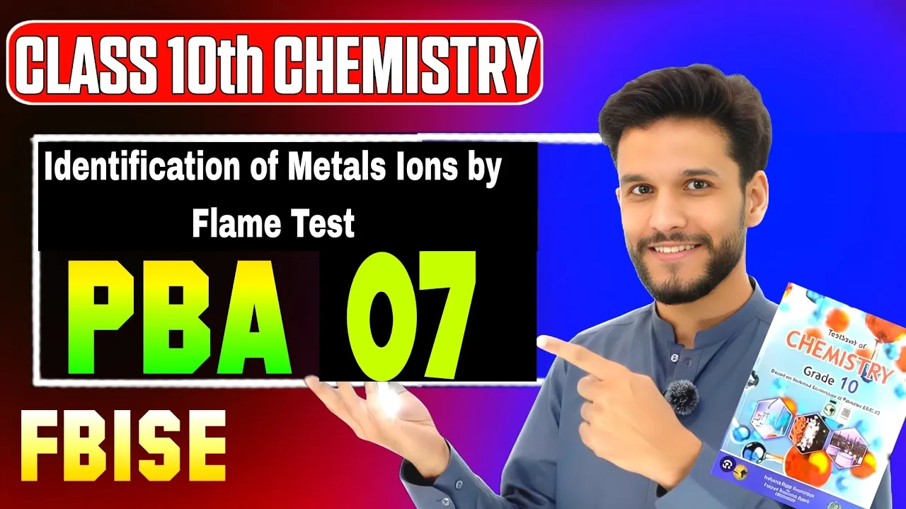 Identification of Metal Ions By Flame Test | Federal Board | PBA Chemistry Class 10