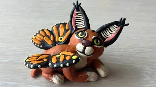 Лепим фигурку сказочного каракала! #творчество #лепка