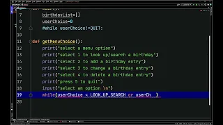 Python Dictionaries - Menu Driven Dictionary Program