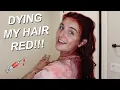 DARK BROWN TO RED HAIR AT HOME