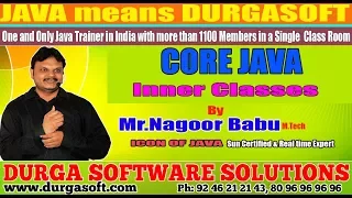 Core Java Inner Classes by Nagoor Babu Sir