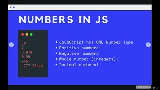 JS values and variables Introducing Numbers -The Modern JavaScript Bootcamp