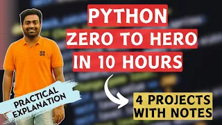 Learn Python in just 1 day Python Course for Beginners with Projects