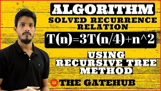 Recurrence Relation T n 3T n 2 Recursive Tree Method GATECSE DAA