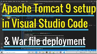 Apache Tomcat 9 0 Setup and Web Project Deployment in Visual Studio code